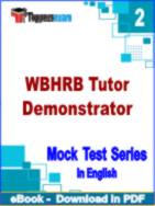 WBHRB Tutor Demonstrator Test PDF Book In English - Question Paper