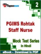 PGIMS Rohtak Staff Nurse Test PDF Book In Hindi - Question Paper
