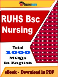 RUHS BSc Nursing Exam PDF Book In English - MCQ / Objective Questions
