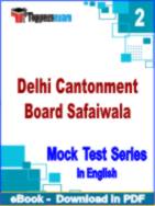 Delhi Cantonment Board Safaiwala Test PDF Book In English - Question Paper