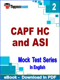 CAPF HC and ASI Exam PDF Book In English - Question Paper