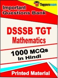 DSSSB TGT Mathematics Exam  Book in Hindi - Objective MCQ
