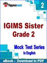 IGIMS Sister Grade 2 Exam PDF Book In English - Question Paper