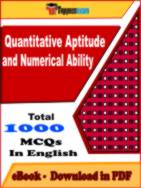 Quantitative Aptitude and Numerical Ability PDF Book In English - MCQ / Objective Questions