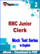 RMC Junior Clerk Test PDF Book In English - Question Paper