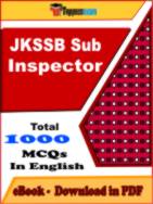 JKSSB Sub Inspector PDF Book In English - MCQ / Objective Questions