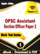 OPSC Assistant Section Officer Paper 2 Test PDF Book In English - Practice Set
