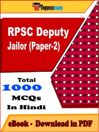 RPSC Deputy Jailor (Paper-2) PDF Book In Hindi - MCQ / Objective Questions