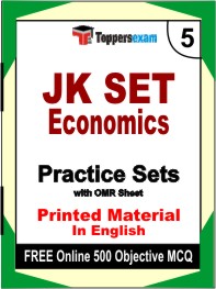 JK SET Economics Exam Book in English - Mock Test / Practice Set