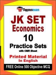 JK SET Economics Exam Book in English - Practice Set