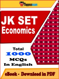JK SET Economics Exam PDF Book In English - MCQ / Objective Questions