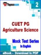 CUET PG Agriculture Science Test PDF Book In English - Question Paper