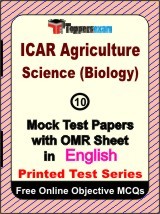 ICAR Agriculture Science (Biology) Exam Mock Test Papers (Book) in English