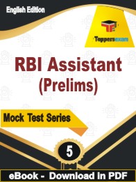 RBI Assistant (Prelims) Test PDF Book In English - Practice Set