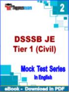 DSSSB JE Tier I (Civil) Test PDF Book In English - Question Paper