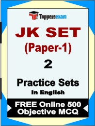 JK SET (Paper-1) Book in English - Question Paper / Practice Set