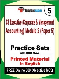 CS Executive (Corporate & Management Accounting) Module 2 (Paper 5) Exam Practice Set Book in English