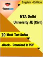 NTA Delhi University JE (Civil) Test PDF Book In English - Mock Test/Practice Set