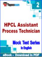 HPCL Assistant Process Technician Test PDF Book In English - Question Paper