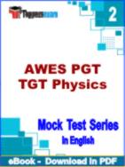AWES PGT TGT Physics Test PDF Book In English - Question Paper