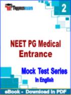NEET PG Medical Entrance Test PDF Book In English - Question Paper