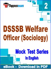 DSSSB Welfare Officer (Sociology) Exam PDF Book In English - Question Paper