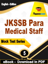 JKSSB Para Medical Staff  Test  PDF Book In English - Practice Set