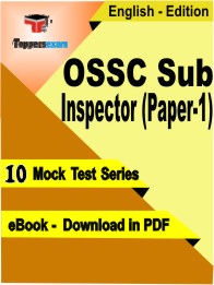 OSSC Sub Inspector (Paper-1) Test PDF Book In English - Mock Test/Practice Set