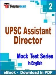 UPSC Assistant Director Test PDF Book In English - Question Paper