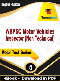 WBPSC Motor Vehicles Inspector (Non Technical) Test PDF Book In English - Practice Set