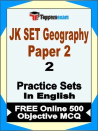 JK SET Geography (Paper 2) Book in English - Question Paper / Practice Set