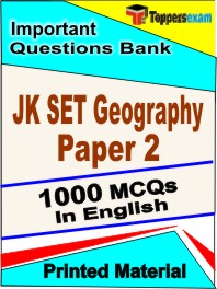 JK SET Geography (Paper 2) Book in English - Objective MCQ