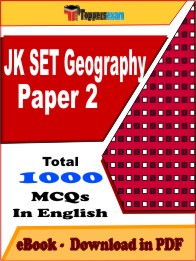 JK SET Geography (Paper 2) PDF Book In English - MCQ / Objective Questions