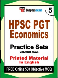 HPSC PGT Economics Book in English - Mock Test / Practice Set