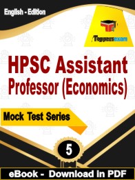 HPSC Assistant Professor (Economics) Exam  PDF Book In English - Practice Set