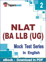 NLAT BA LLB (UG) Test PDF Book In English - Question Paper