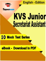 KVS Junior Secretariat Assistant Test PDF Book In English - Mock Test/Practice Set