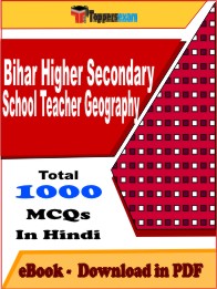 Bihar Higher Secondary School Teacher Geography PDF Book In Hindi - MCQ / Objective Questions