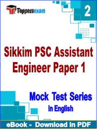 Sikkim PSC Assistant Engineer Paper 1 Exam PDF Book In English - Question Paper