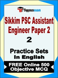 Sikkim PSC Assistant Engineer Paper 2 Exam Book in English - Question Paper / Practice Set
