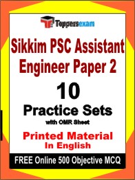 Sikkim PSC Assistant Engineer Paper 2 Exam Book in English - Practice Set