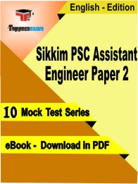 Sikkim PSC Assistant Engineer Paper 2 Exam PDF Book In English - Mock Test/Practice Set