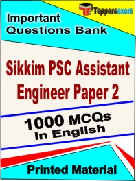 Sikkim PSC Assistant Engineer Paper 2 Exam Book in English - Objective MCQ