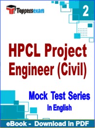 HPCL Project Engineer (Civil) Test PDF Book In English - Question Paper