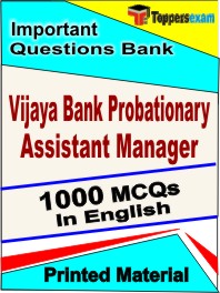 Vijaya Bank Probationary Assistant Manager Exam Book in English - Objective MCQ