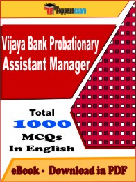 Vijaya Bank Probationary Assistant Manager Exam PDF Book In English - MCQ / Objective Questions