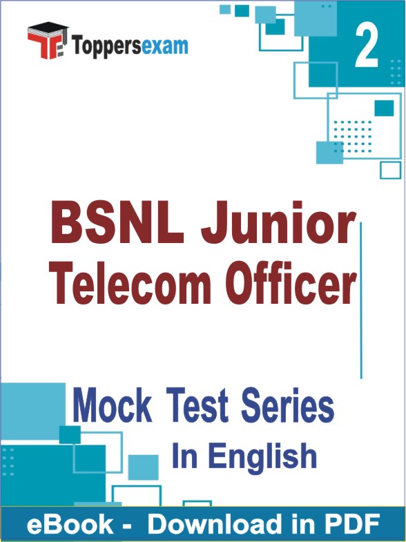 BSNL Junior Telecom Officer PDF Book In English - Question Paper