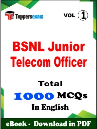 BSNL Junior Telecom Officer PDF Book In English - MCQ / Objective Questions (VOL.1)