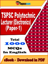 TSPSC Polytechnic Lecturer (Electronics) (Paper-1) PDF Book In English - MCQ / Objective Questions