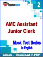 AMC Assistant Junior Clerk Test PDF Book In English - Question Paper